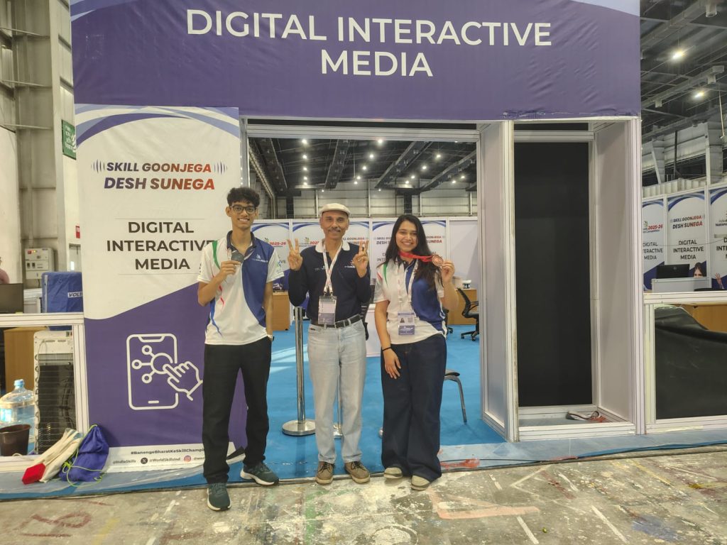 SXILL congratulates Digital Interactive Media Design Winners - Kovid Gangrade Silver (Maharashtra), Disha Thakur Bronze (Maharashtra) and Ram Meyyappan Medallion (Tamil Nadu)
